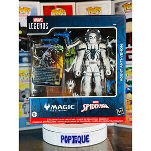 Spider-Man Marvel Legends Series MTG Agent Anti-Venom Figure and Card